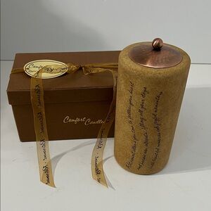 Comfort Candles Retirement Brown Candle with Copper Lid